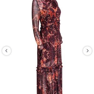 Intermix - Red Paisley Maxi Dress L